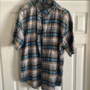 Stillwater Blue Plaid Short Sleeve Shirt